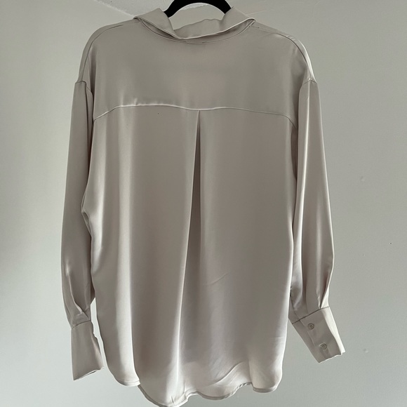 NWOT Satin Button Down Shirt - Picture 2 of 4